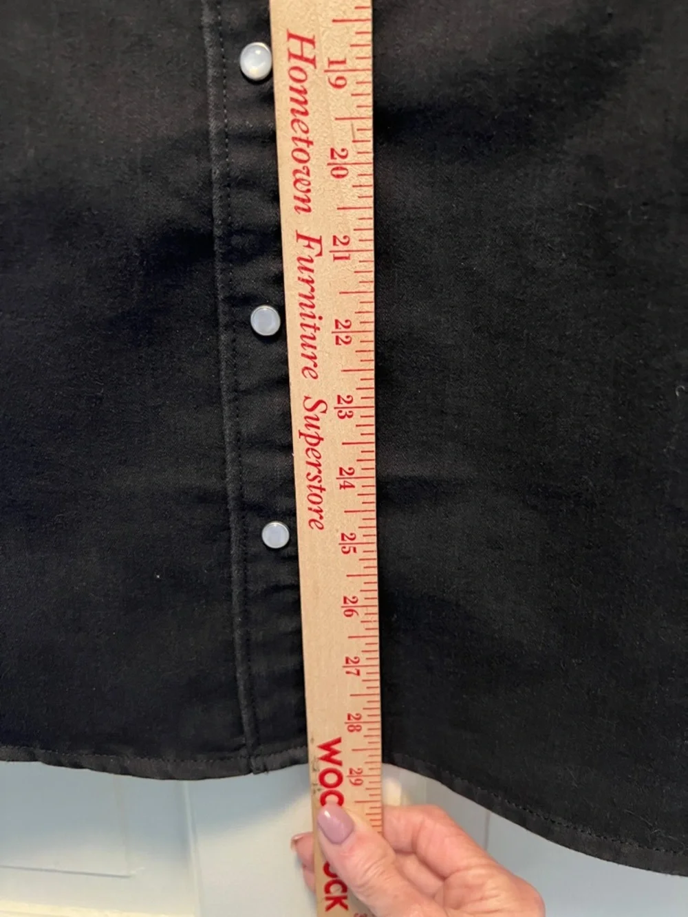 Levi's Black Western Snap-Front Shirt Size Large LIKE NEW - Picture 7 of 11